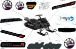 516011511 Наклейка SUMMIT X Для Левой Боковой Панели Для Ski Doo SUMMIT 850 E-TEC REV Gen5 2023-2026