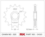 C4323-16 RK CHAINS Звезда 16 зубьев для цепи 520 для мотоцикла ведущая Yamaha JTF1595, JTF159516, JTF1595.16, JTF1595-16