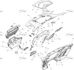 708500035 Накладка Передней Панели Левая Желтая Для BRP Can Am Maverick R