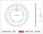 B5066-47 RK CHAINS Звезда 47 зубьев для цепи 525 для мотоцикла ведомая Suzuki, Kawasaki, Triumph JTR1792, JTR179247, JTR1792.47, JTR1792-47