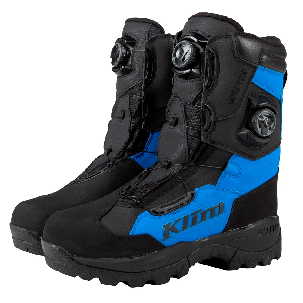 Ботинки Klim Adrenaline Pro GTX с утеплителем Black/Electric Blue Lemonade, 9, 3107-001-009-010