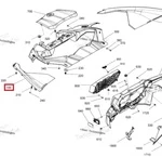 705015329 Накладка Переднего Крыла Левая Серая Для BRP Can Am Maverick Turbo