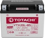 90020 TOTACHI Аккумулятор AGM 12В 20 АЧ Стартерный Герметичный Для Мототехники YTX20L-BS, 518901026, CT12201