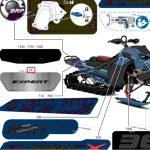 516012598 Наклейка EXPERT Для Ski Doo SUMMIT X Expert REV Gen5