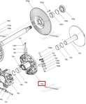 417224610 Шкив Ведущего Вариатора Подвижный Для Ski Doo 417224181, 417224275, 417224341, 417224460, 417224457