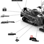 516008179 Наклейка LH/RH, BRP Lynx 69 RANGER