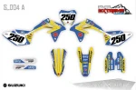 Наклейки VEL на кроссовый мотоцикл Suzuki
