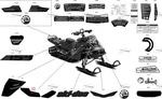 516010772 Наклейка 850 E-TEC Turbo Для Правой Боковой Панели Для Ski Doo SUMMIT 850 E-TEC Turbo X EXPERT 2022