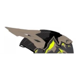 Козырек для шлема Klim F3 Carbon Visor DNA Montana Tan - Hi-Vis 3676-000-000-013