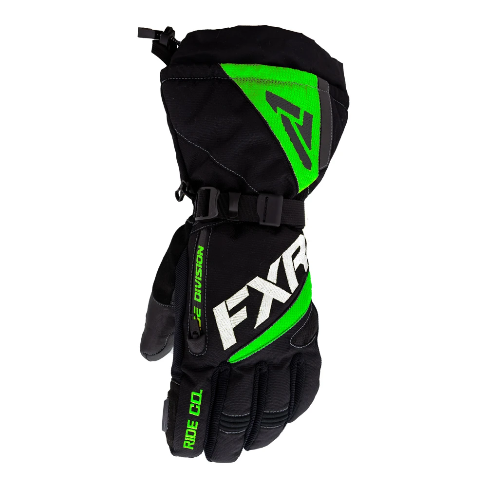 Перчатки FXR Fuel с утеплителем Black/Lime, L, 220810-1070-13