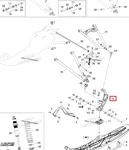 505071998 Поворотная Опора Правая Серая Для Ski Doo 505073012, 505072722, 505073044