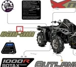 704910409 Наклейка Can Am Для BRP Can Am Outlander
