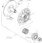 417123800 Шкив Ведомого Вариатора Неподвижный Для Ski Doo Skandic Wide Track 1997-1998