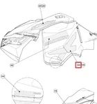 516007298 Наклейка X Для Левой Боковой Панели Для Ski Doo Summit 800 E-TEC 2016