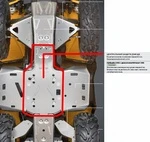 715000923 Защита днища центральная для квадроцикла Can-Am