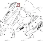 3718-894 Панель Капота Правая Оранжевая Для Arctic Cat BEARCAT 570 XT 3718-892