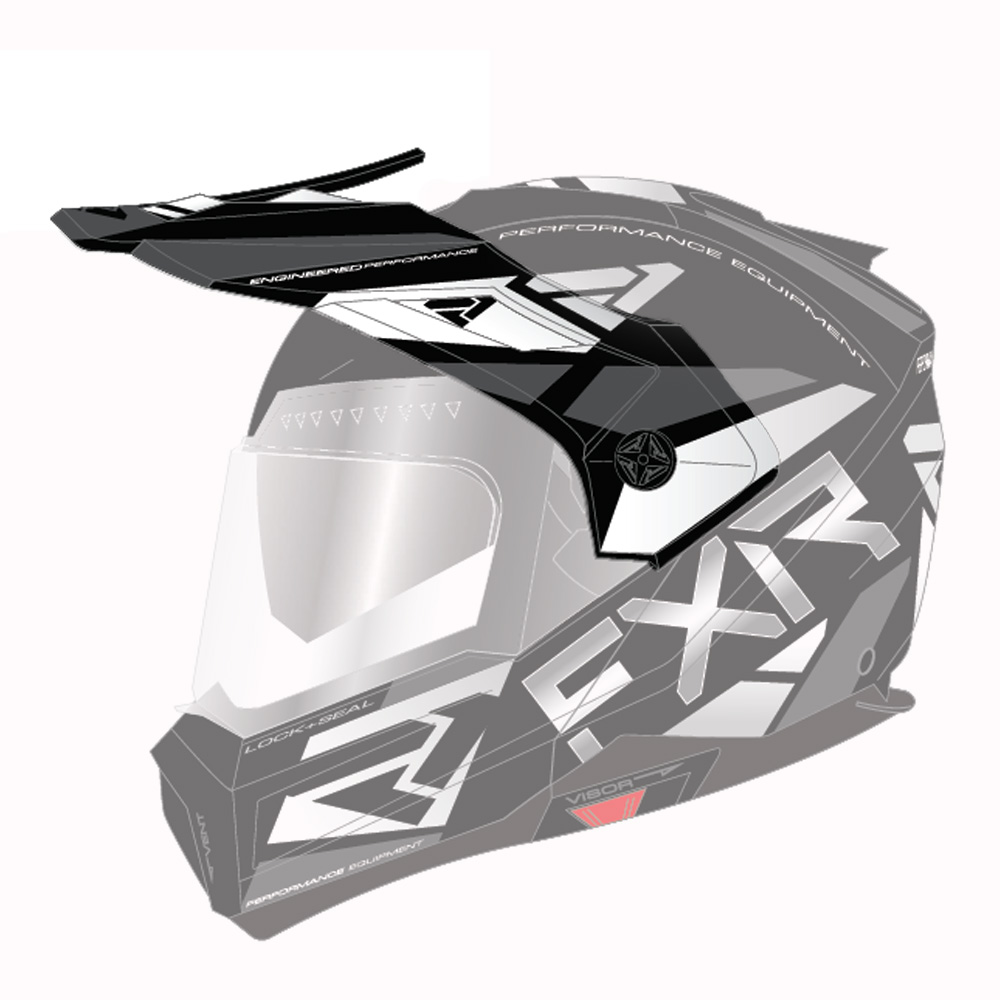 Козырек FXR Maverick Modular Team Black/Charcoal/White, 201744-1001-00