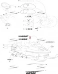 516002390 Наклейка Rotax 600 Для Капота Ski Doo SKANDIC SUV 600 2005-2007