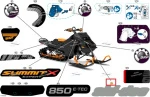 516011938 Наклейка Капота Ski-Doo Для Ski Doo SUMMIT 850 E-TEC X Expert 2024 REV Gen5