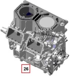 420084949 Двигатель Лонг Блок Для Ski Doo 850 E-TEC TURBO R 420084948, 420084946, 420084947