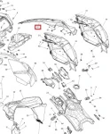 517305625 Панель Капота Правая Оранжевая Для Ski Doo