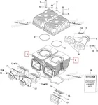 421000600 Цилиндр Двигателя Для Ski Doo 550 420923978, 420923975, 420923974