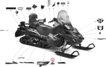 516005486 Наклейка Левой Боковой Панели Для BRP Lynx Adventure GT 1200 4-TEC 2013-2014
