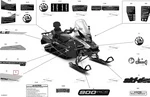 516010508 Наклейка Rotax Power Левая Для Нижней Боковой Панели Для Ski Doo EXPEDITION 2021-2022