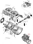420059354 Двигатель Шорт Блок Для Ski Doo 600 E-TEC 420059352, 420059353, 421000662, 420890229, 400604041, 420059350, 420059351, 300059354
