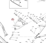 505075211 Рычаг Верхний Правый Черный 32 Для Ski Doo SUMMIT