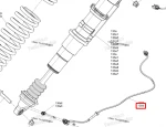 710006388 Проводка амортизатора переднего FOX BRP Maverick x3