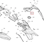 517309230 Панель Боковая Задняя Правая Серая Для Ski Doo SUMMIT Gen5