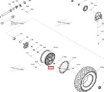 250100180 Гайка Колеса Черная Для Can Am Maverick 250100196