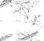 505073475 Поворотная Опора Левая Черная Для Ski Doo RENEGADE, MXZ
