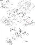 705002967 Панель Боковая Левая Серая Для BRP Can Am Outlander MAX 800