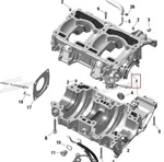 420894410 Картер двигателя Ski-Doo BRP 850 E-TEC 420893774 420894362