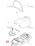 510005752 Крышка Бардачка Сиденья Красная Для Ski Doo 510005622, 510005940, 510005945
