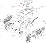 708500003 Накладка Капота Центральная Для BRP Can Am Maverick R