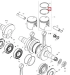 09-752-01R SPI Поршневые Кольца +0,25 мм Для Двигателя Rotax 440F Для Ski Doo 420915961, 420915846