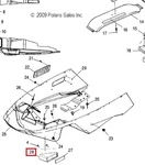 2633952 Катафот Левый В Сборе Для Polaris WIDETRAK LX