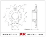 C4168-15 RK CHAINS Звезда 15 зубьев для цепи 520 для мотоцикла ведущая Kawasaki JTF1538, JTF153815, JTF1538.15, JTF1538-15