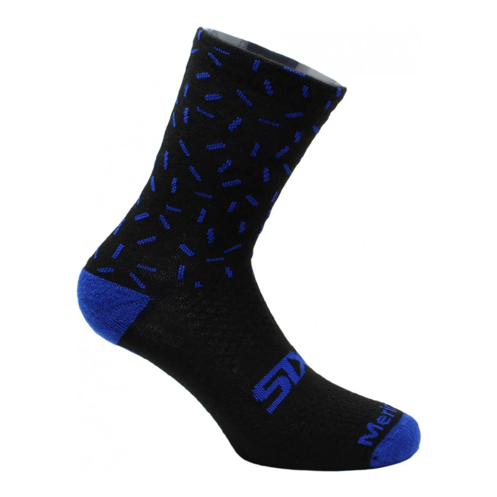 Термоноски SIXS MERINOS WOOL Black/Blue Line MESO-NELI