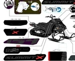 516011496 Наклейка 850 E-TEC Для Боковой Панели Для Ski Doo Summit 850 E-TEC REV Gen5