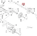 3604-451 Вал Роликов Задней Подвески Для Arctic Cat BEARCAT