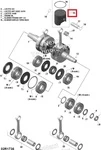 420893303 Поршень Для Ski Doo MXZ 600 420892381, 420892383, 420893301