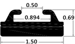 421-56-80 SPI Склиз 1422 мм Черный Для Ski Doo 503166600, 503190384, 503190531, 560102300, 560314900, 560315200