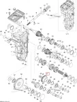 875156206 Шестерня КПП 28 Зубьев Для Ski Doo Skandic, Expedition M875156206