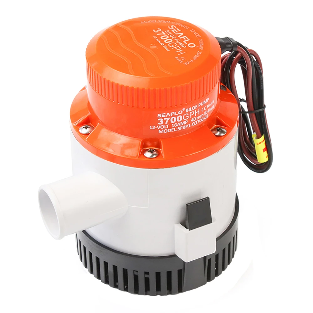 Помпа водооткачивающая SeaFlo трюмная, 12V 3700 галлон/час, патрубок 40 мм