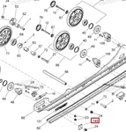 503194412 Слайдер Оси Ролика Задней Подвески Для Ski Doo 503194067