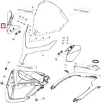 517304024 Дефлектор Ветрового Стекла Правый Для Ski Doo